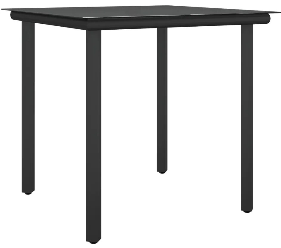 5 pcs conjunto de jantar p/ jardim c/ almofadões vime PE e aço