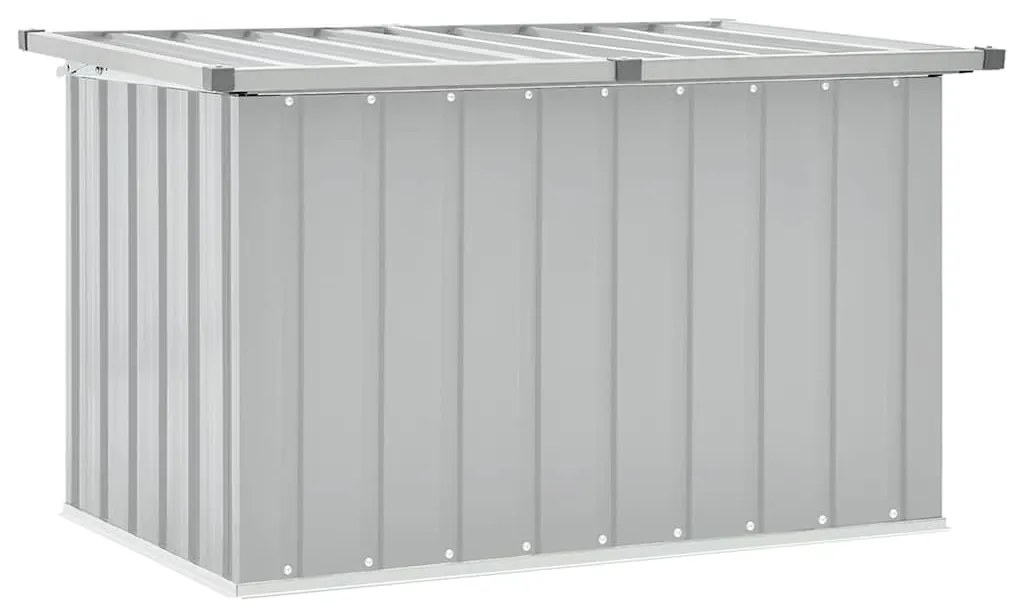 Caixa de arrumação para jardim 109x67x65 cm cinzento