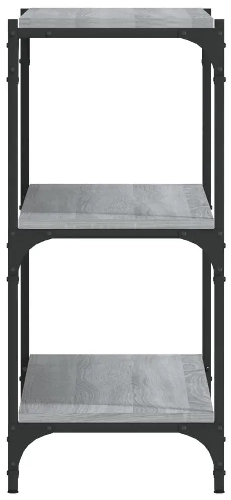 Estante 100x33x70,5 cm derivados de madeira/aço cinza sonoma