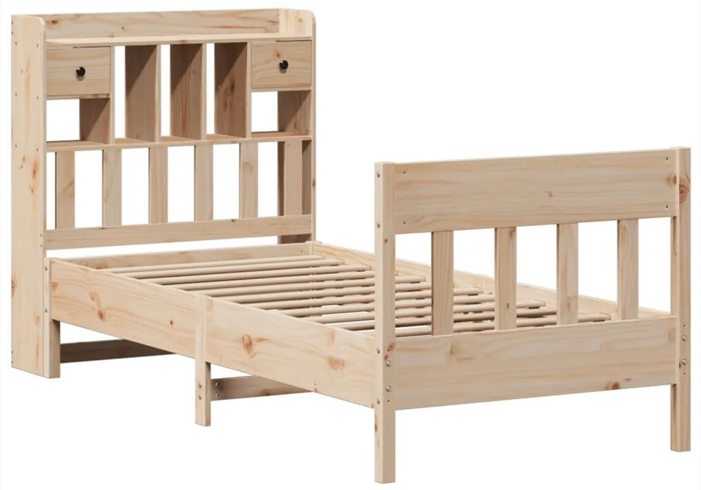 Cama sem colchão 75x190 cm madeira de pinho maciça