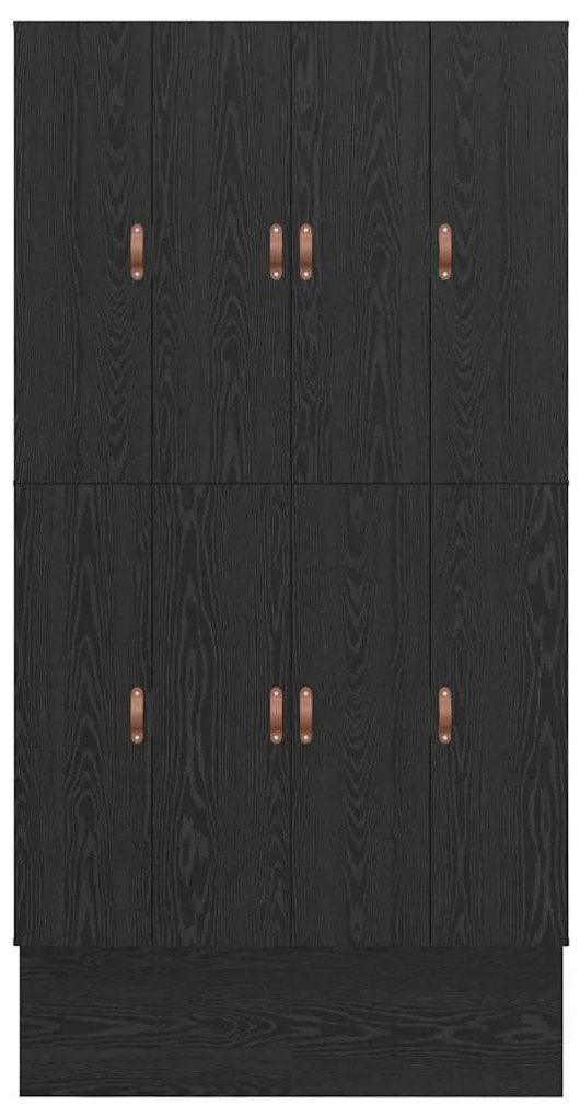 Cama de Armazenamento Preto Carvalho 120x190 cm
