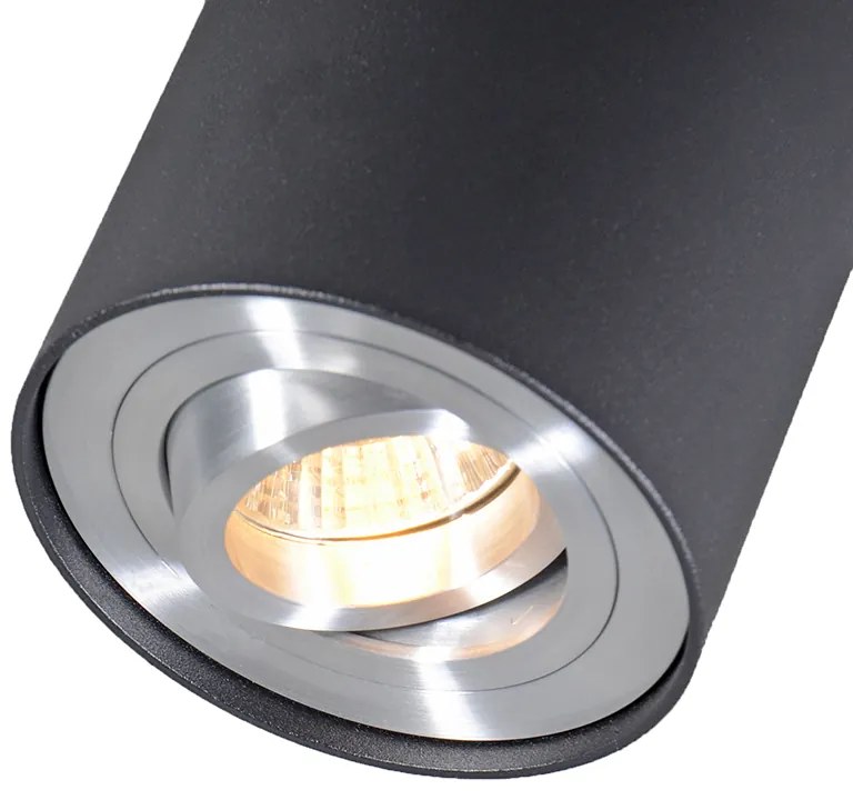 LED Foco de embutir inteligente preto com aço incl. WiFi GU10 - Rondoo up Moderno