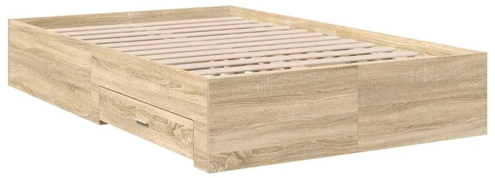 Cama vidaXL sem colchão com gavetas de madeira engenheirada