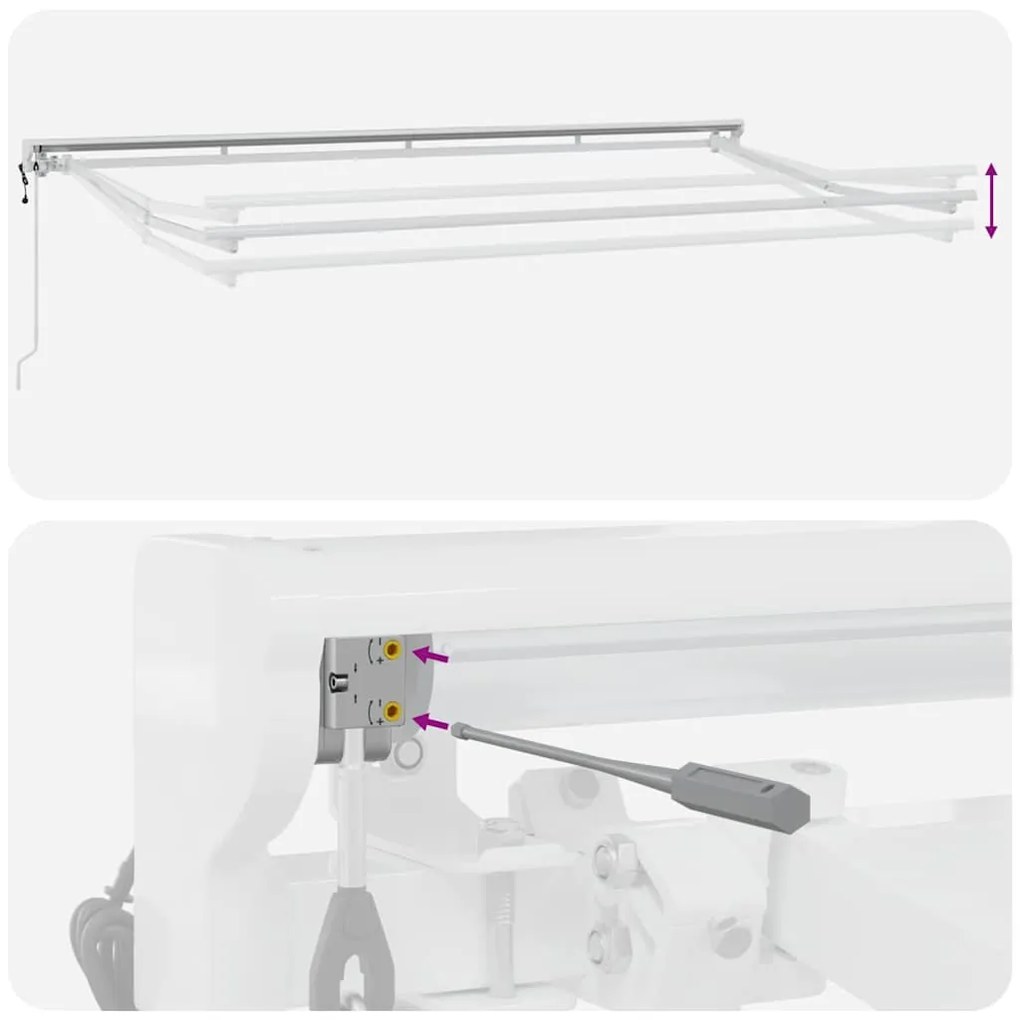 Toldo Retrátil Manual Borgonha 350x200 cm Tecido