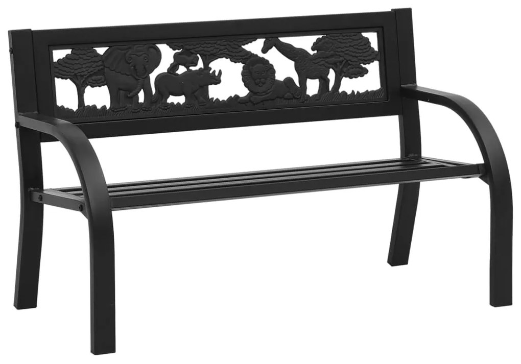 vidaXL Banco de jardim para crianças 86 cm aço