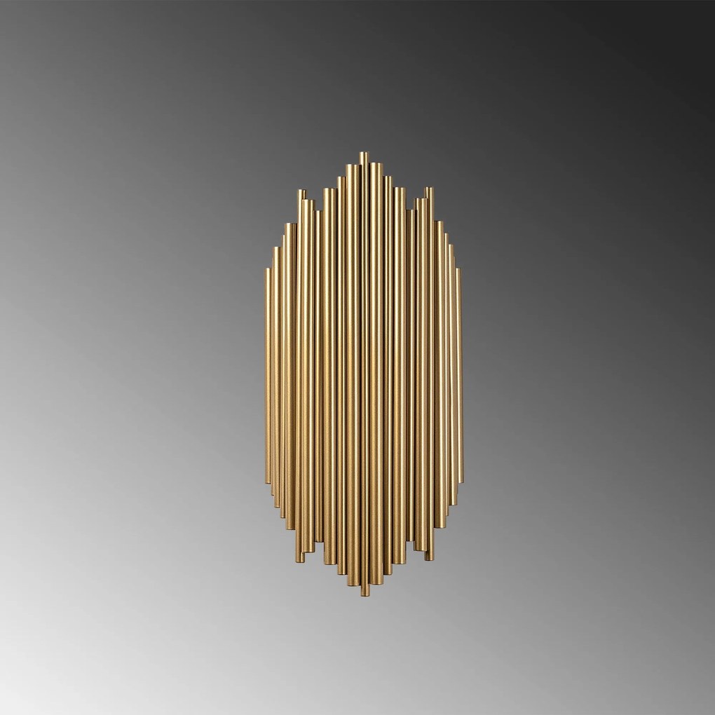 Candeeiro de Parede Kara – Dourado – 18 x 40 x 8 cm