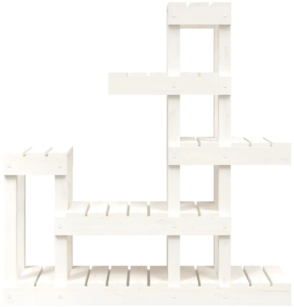 Suporte para plantas 92x25x97 cm pinho maciço branco