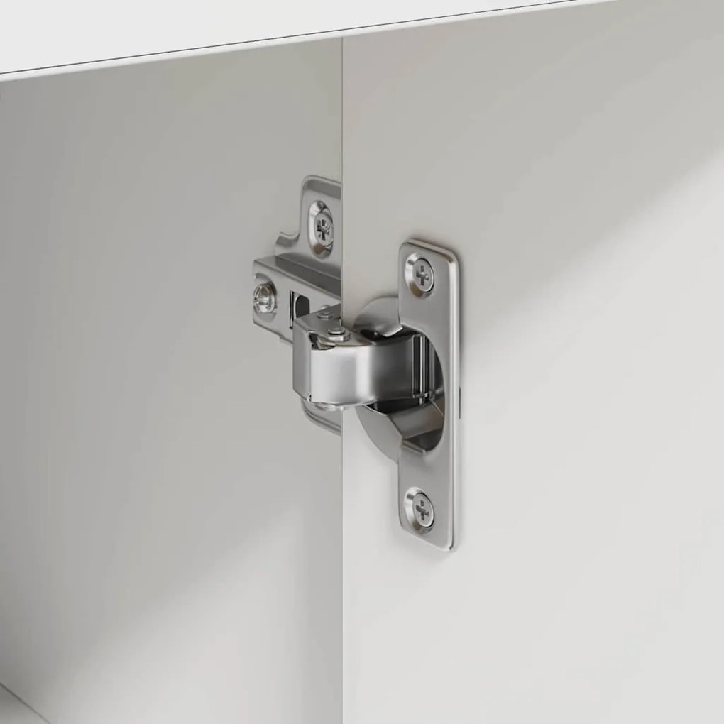 Armário Branco Branco MDF Compacto Armazenamento Armário