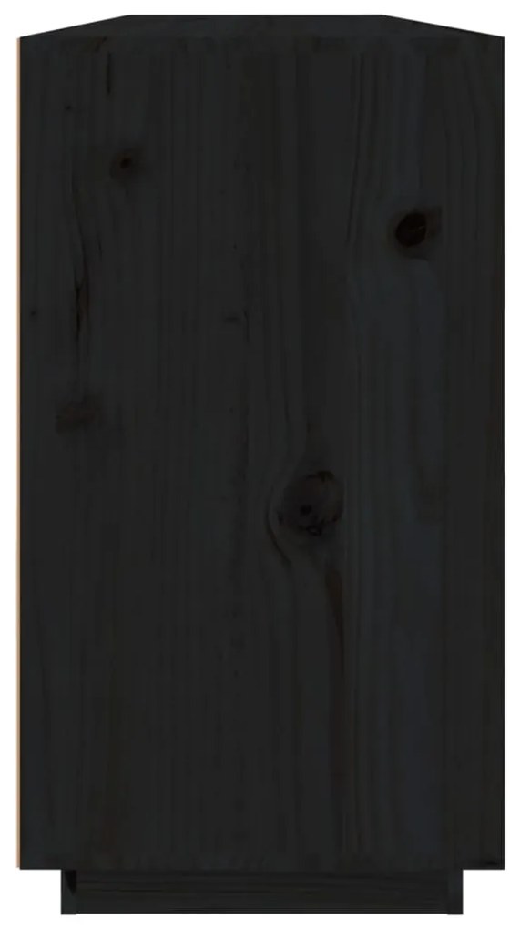 Aparador 100x40x75 cm madeira de pinho maciça preto