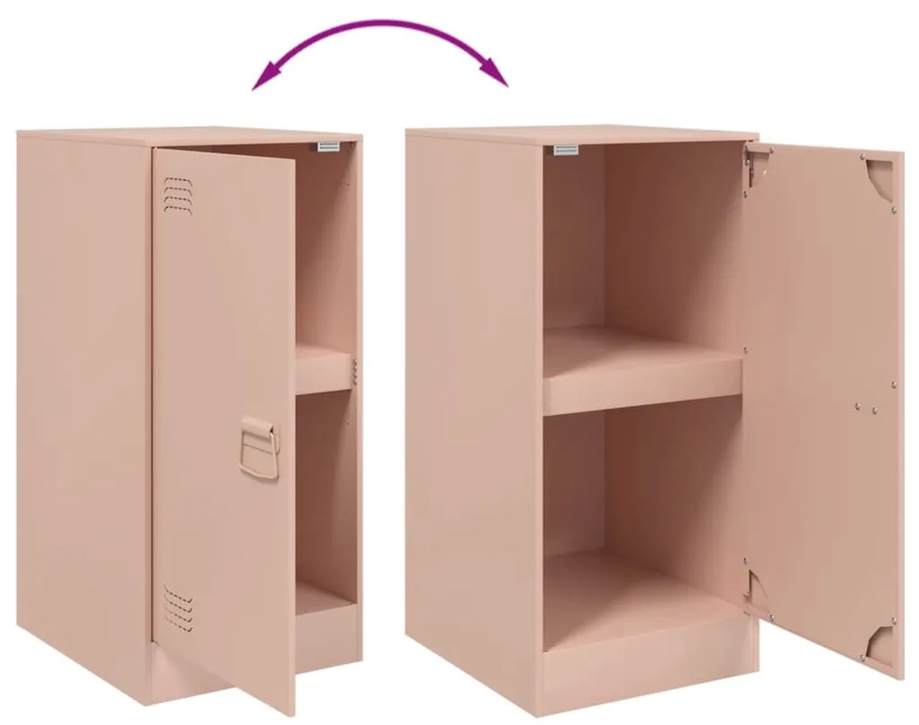 Aparador 34,5x39x73 cm aço rosa