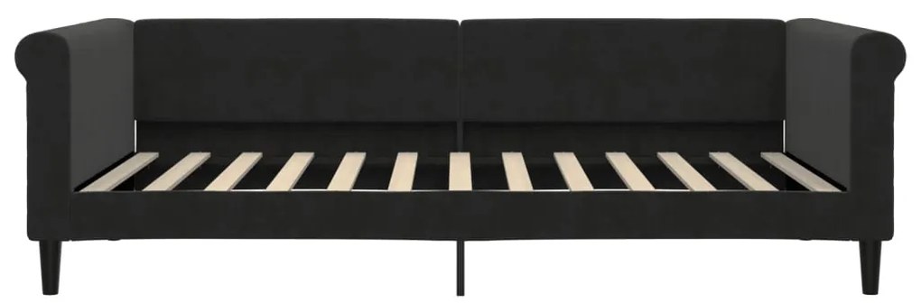 Sofá-cama 100x200 cm veludo preto