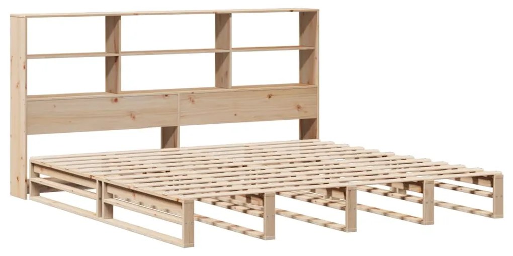 Cama com estante sem colchão 180x200 cm madeira maciça