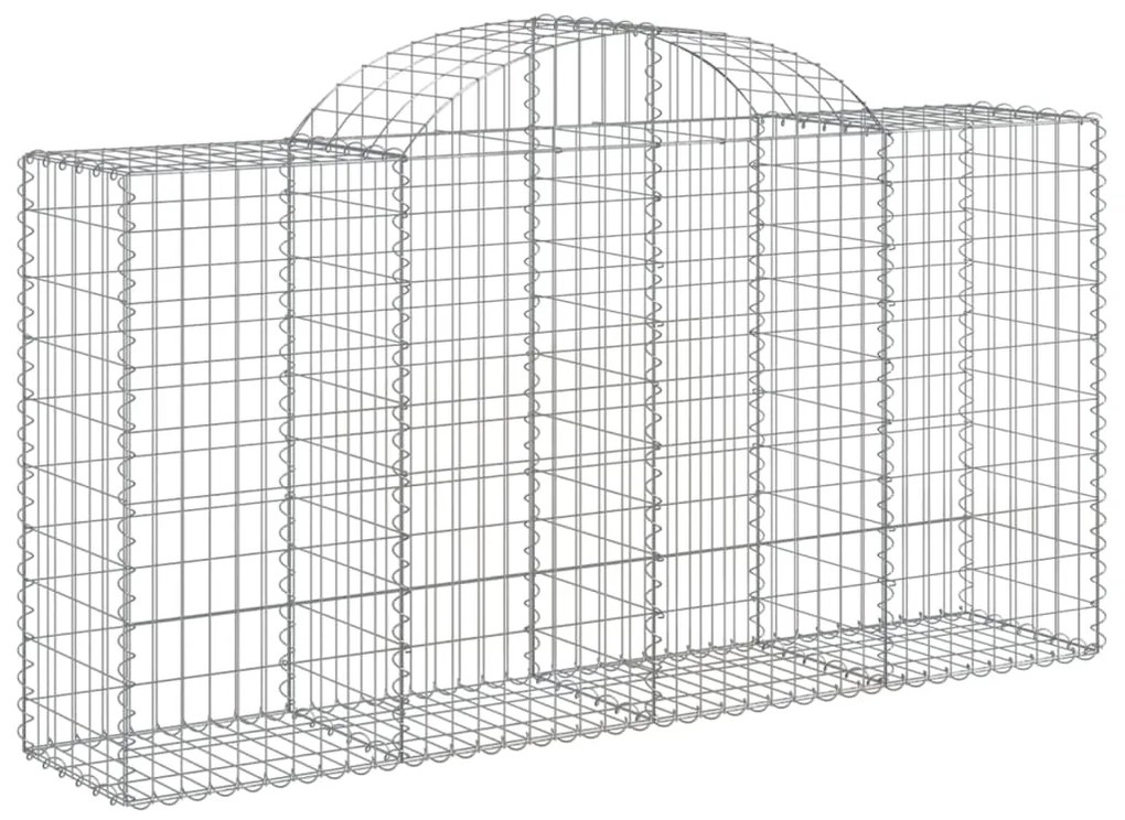 Cestos gabião arqueados 4pcs 200x50x100/120cm ferro galvanizado