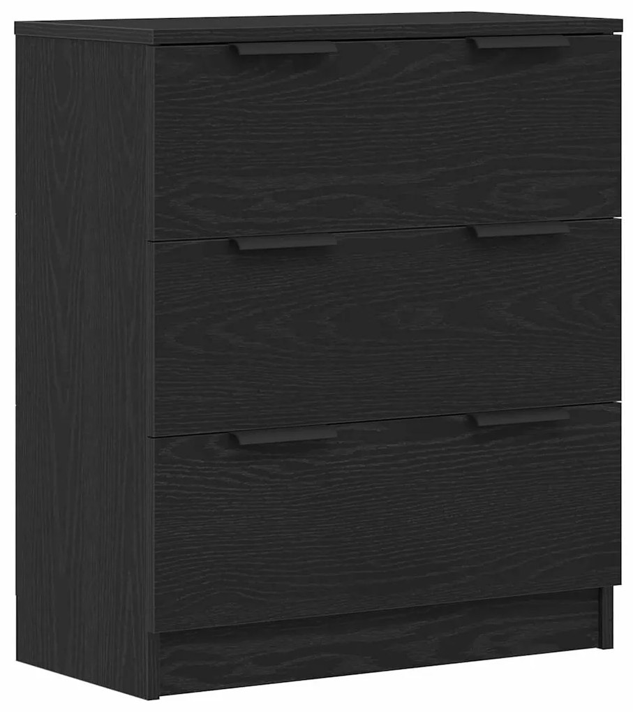Buffet de Carvalho Preto vidaXL 60x30x70 cm em Madeira Fabricada
