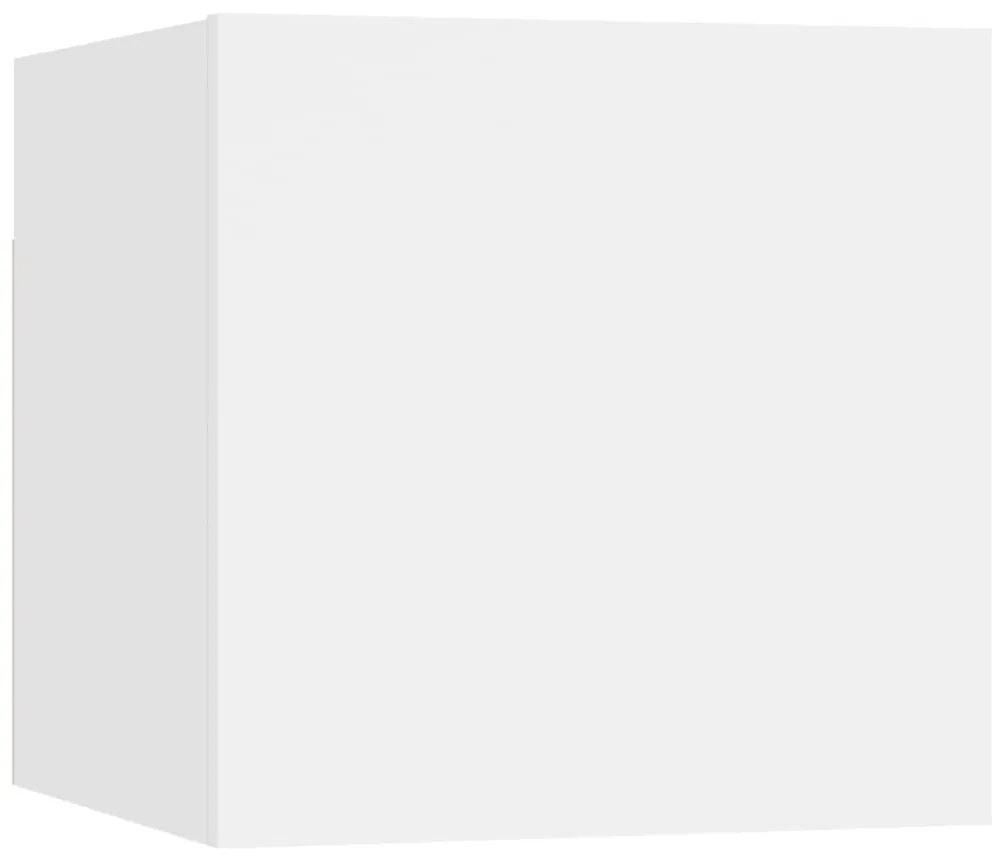 3 pcs conjunto de móveis de TV derivados de madeira branco