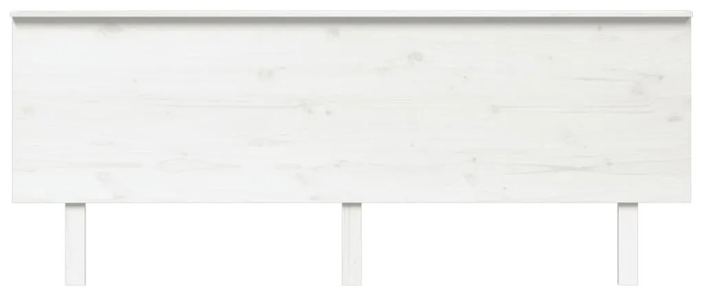 Cabeceira de cama 204x6x82,5 cm pinho maciço branco