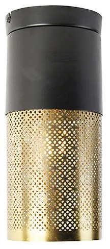 Luminária de teto industrial preto com dourado - Raspi Industrial