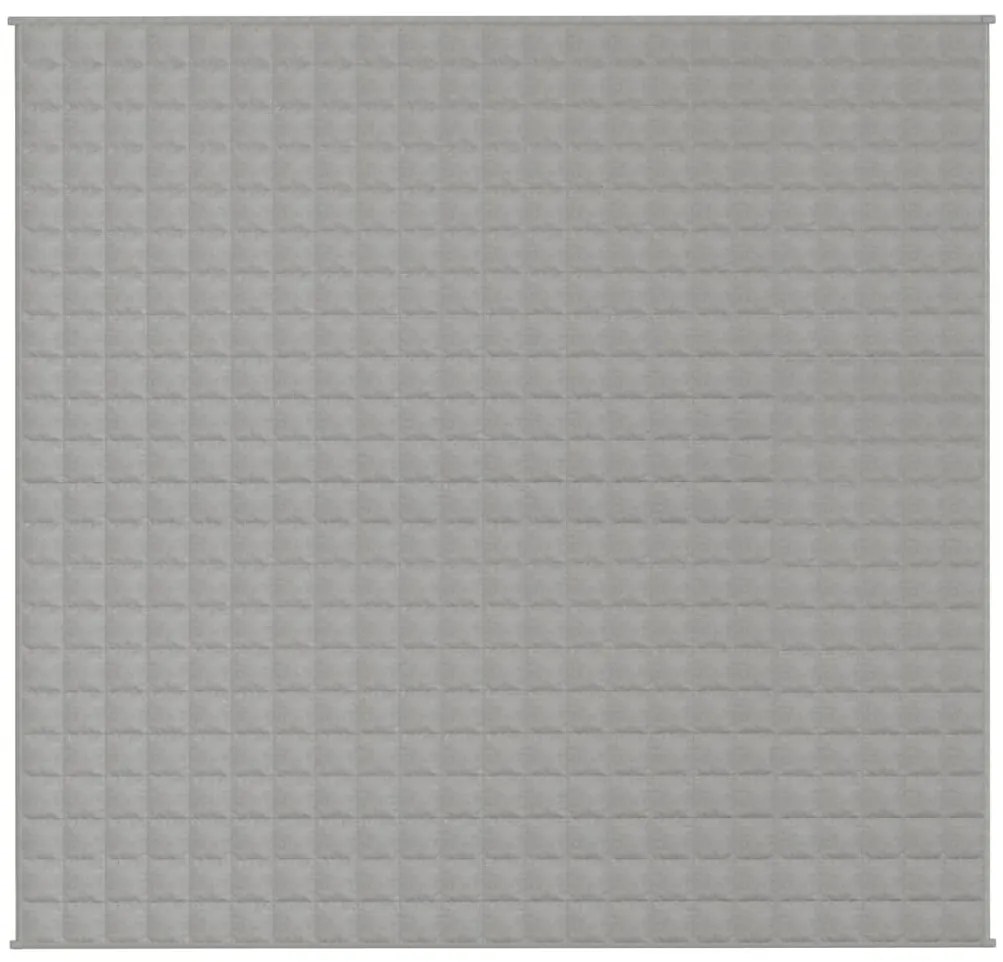 Manta pesada 15 kg 220x230 cm tecido cinzento