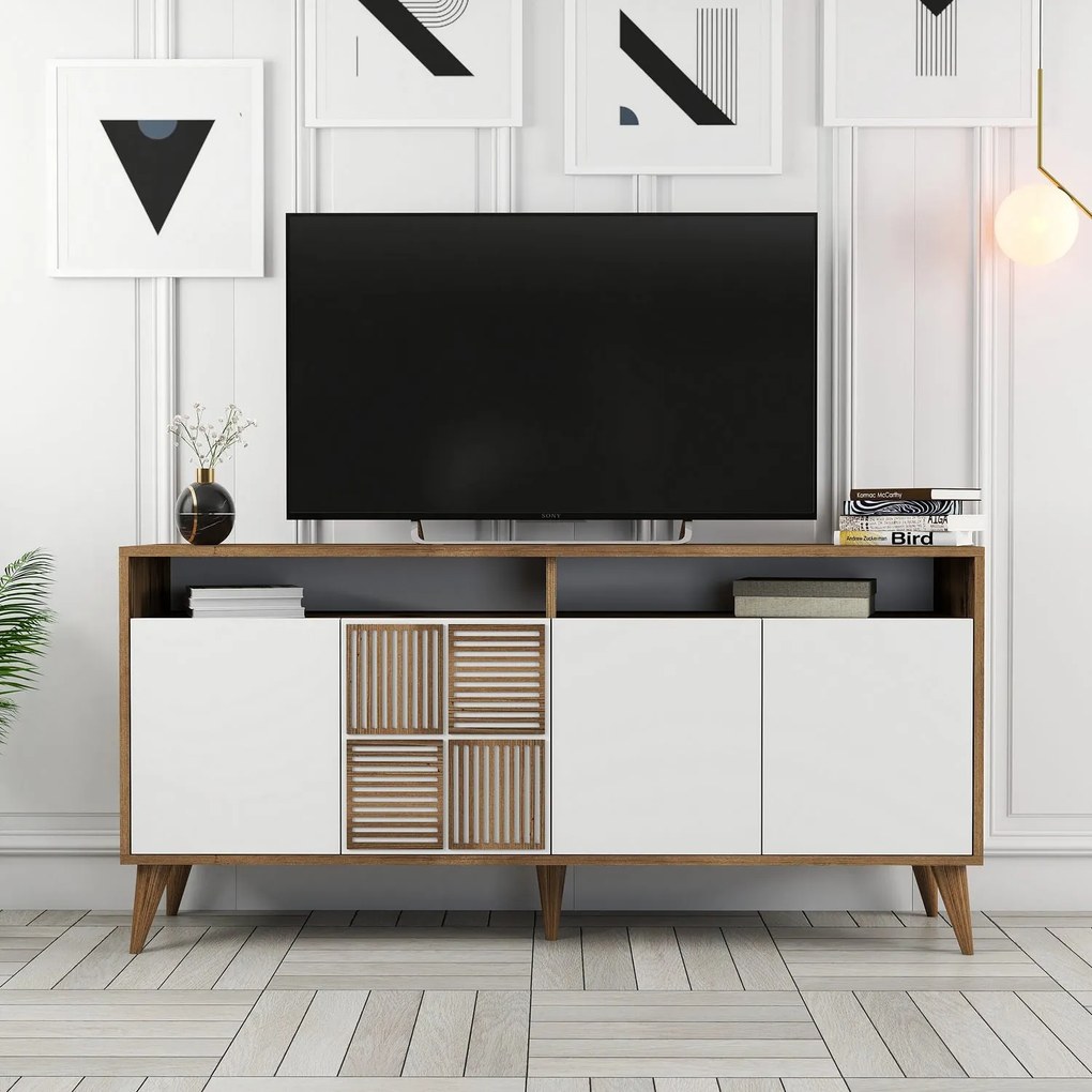 Console Milan – Walnut White – 160 cm x 78 cm x 35 cm