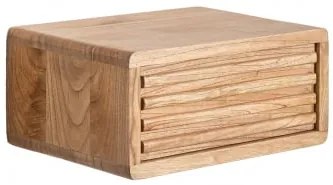 Mesa De Cabeceira Flutuante De Madeira Deleyna Madeira Natural - Sklum