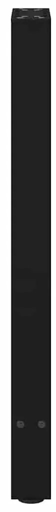 Pés de mesa de console pretos 2 peças 28x(72-73) cm aço
