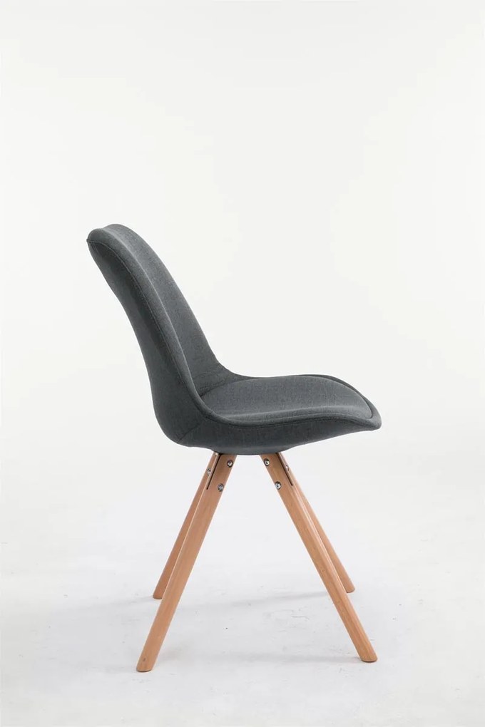 Cadeira cozinha e jantar Toulouse em tecido 48 x 84 x 56 cm Cinzento escuro