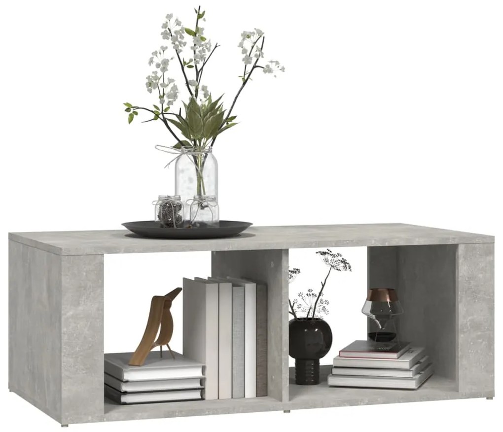 Mesa de centro 100x50x36 cm derivados madeira cinzento cimento