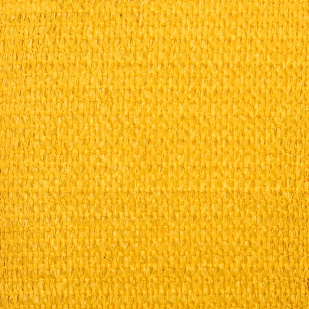 Para-sol estilo vela triangular 160 g/m² 5x5x6 m PEAD amarelo