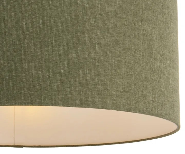 Candeeiro de suspensão preto com cúpula verde 50 cm - Combi 1 Moderno
