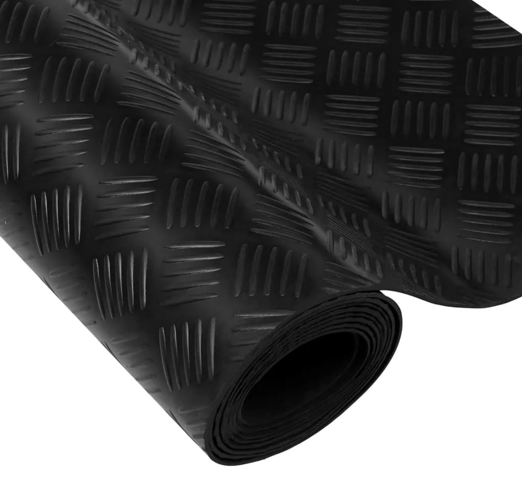 Tapete de borracha antiderrapante estriado 1,5x4 m 3 mm
