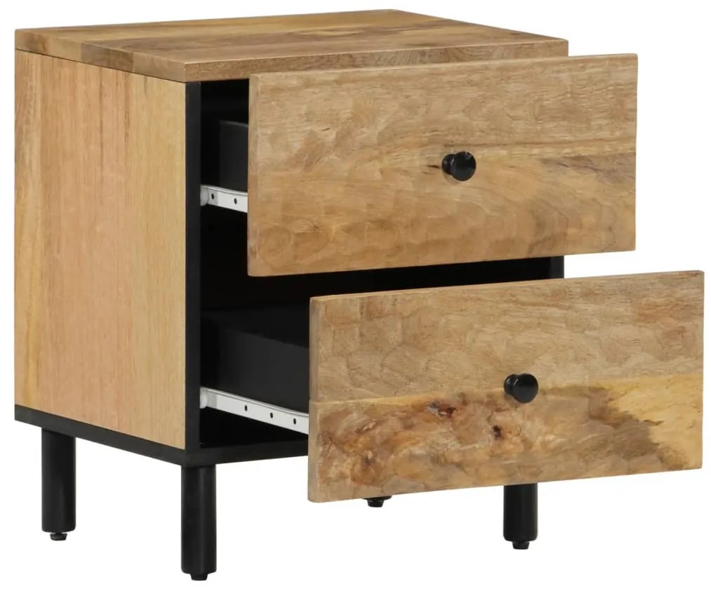 Mesas de cabeceira 2 pcs 40x33x46 cm madeira mangueira maciça