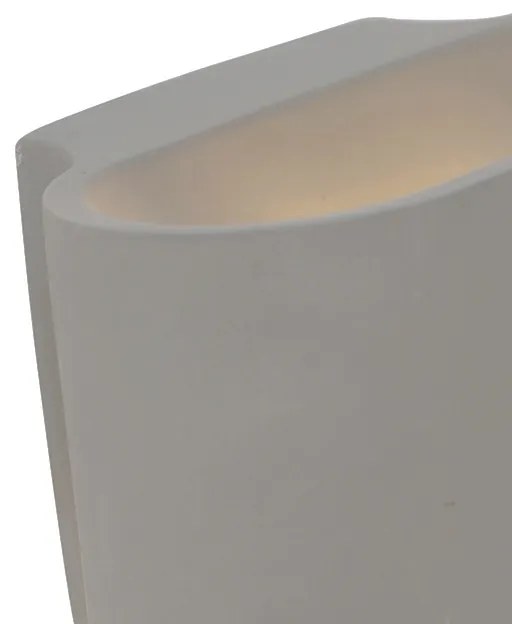 LED Candeeiro de Parede Inteligente em Concreto com Efeito de Luz Incl. Wifi G9 - Arles Rústico