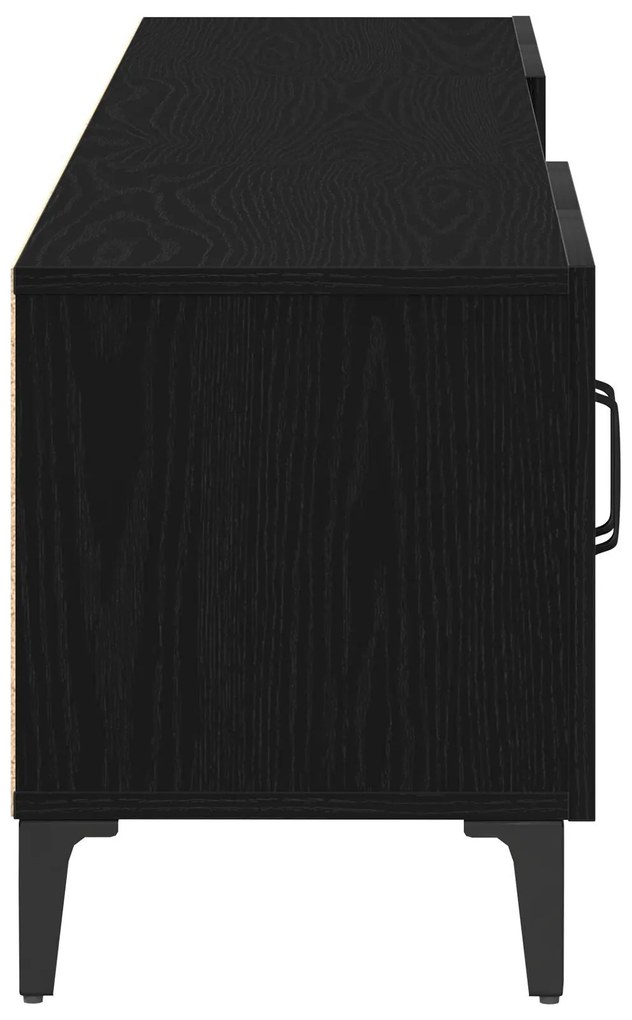 Estante de TV vidaXL Preta Carvalho 180x31,5x40 cm Madeira Engineered