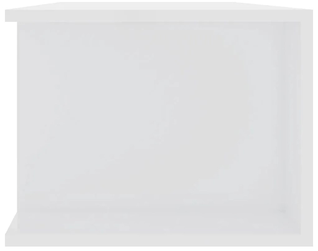 Móvel de TV com luzes LED 135x39x30 cm branco brilhante