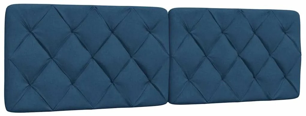Estrutura de cama sem colchão 160x200 cm tecido azul