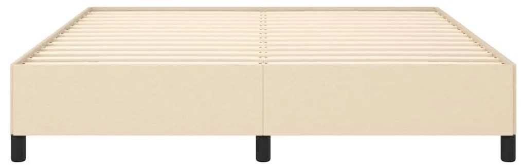 Estrutura de cama sem colchão 160x200 cm tecido cor creme