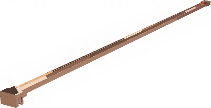 Mexen suporte simples para divisória de duche 6-8 mm, ouro rosa - 800-01-60