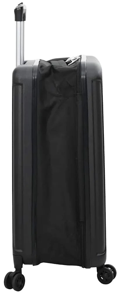 Mala Dobrável Shell Duro 20'' Preta 34x23x55,5 cm ABS