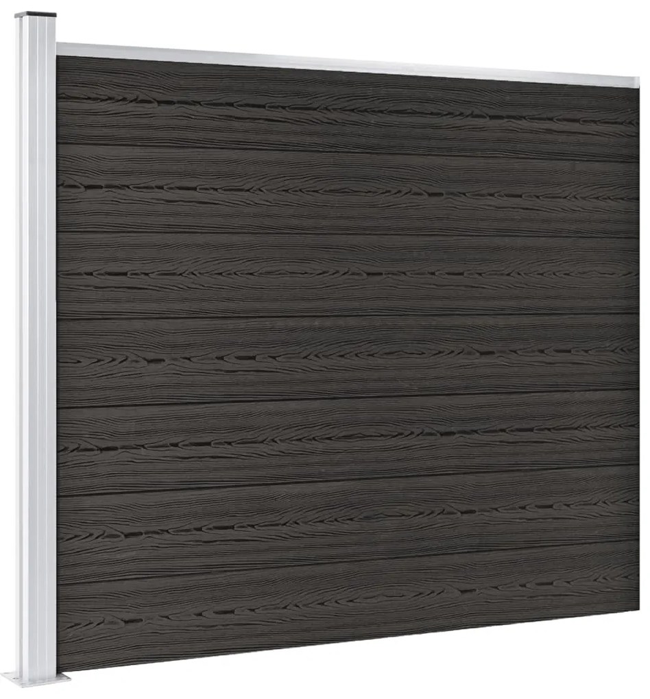 Painel de cerca 175x146 cm WPC cinzento