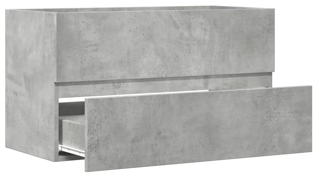 Armário suspenso WC 80x38,5x45cm deriv. madeira cinza cimento