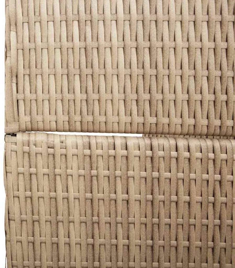 Divisória de Ambiente vidaXL 3 Painéis Dobrável Bege 146x200 cm Polira