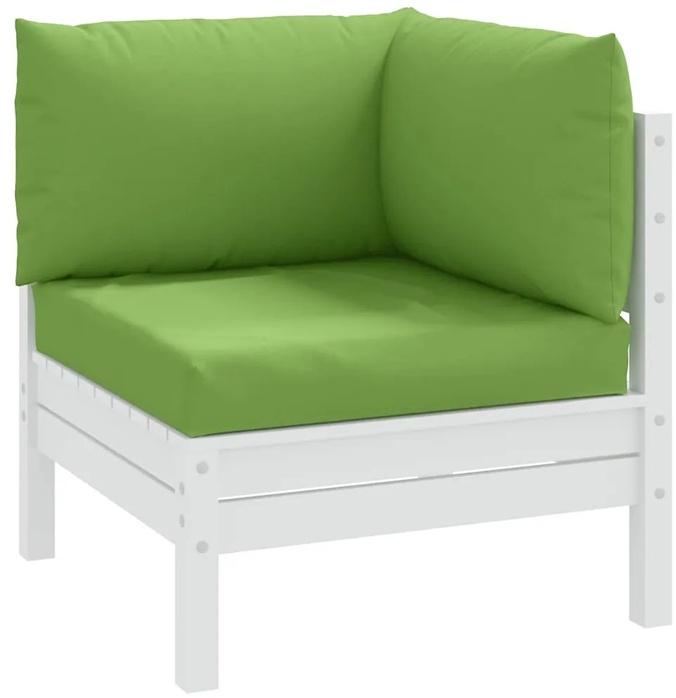 Almofadões de paletes 3 pcs mesclado tecido verde