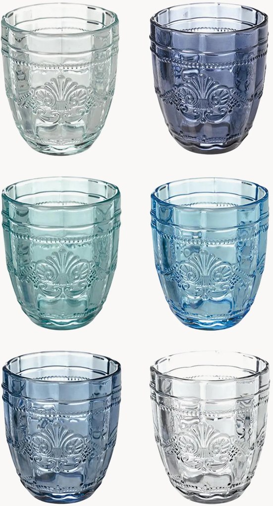 Copos com padrão texturado Syrah, conjunto de 6