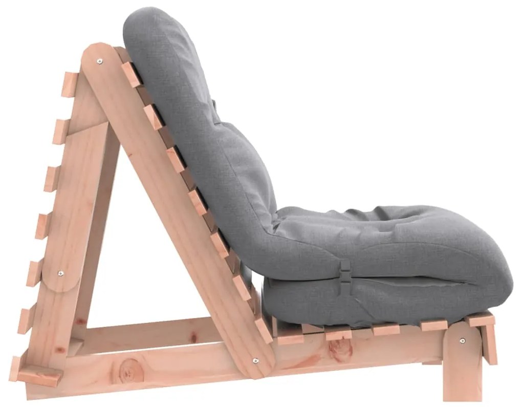 Sofá-cama futon com colchão 60x206x11 cm madeira douglas maciça