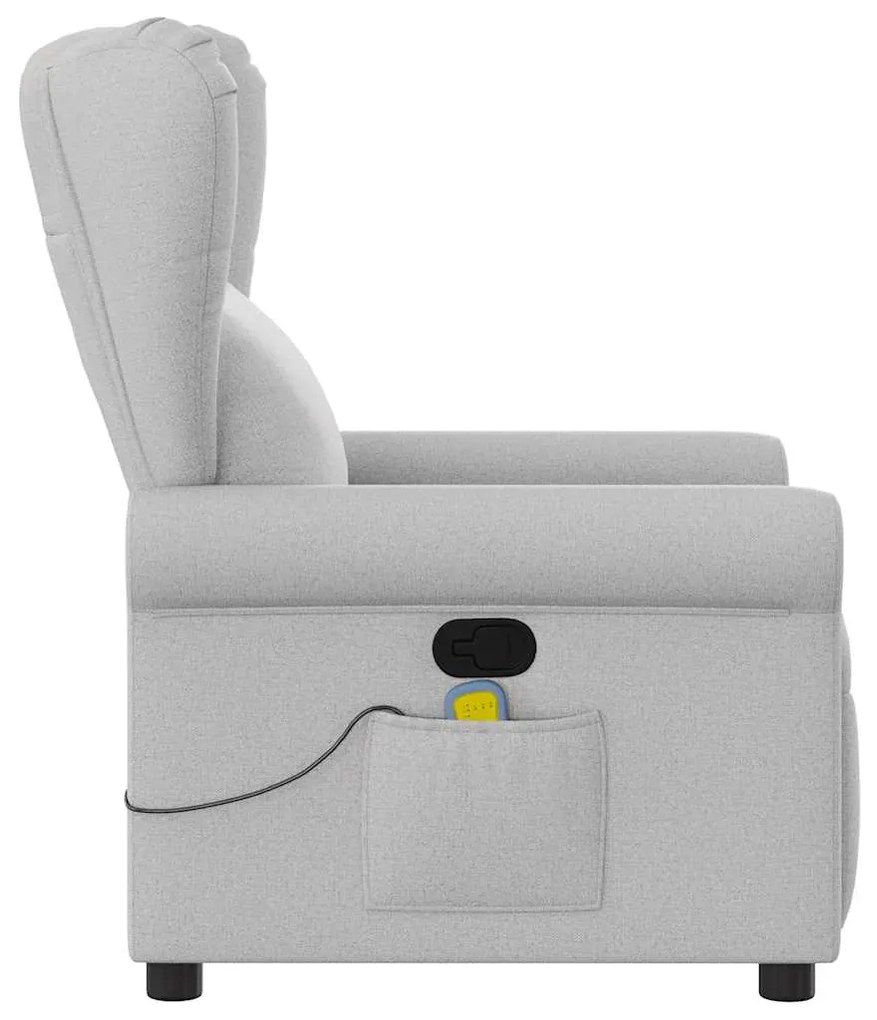 Cadeira de massagem reclinável tecido cinzento