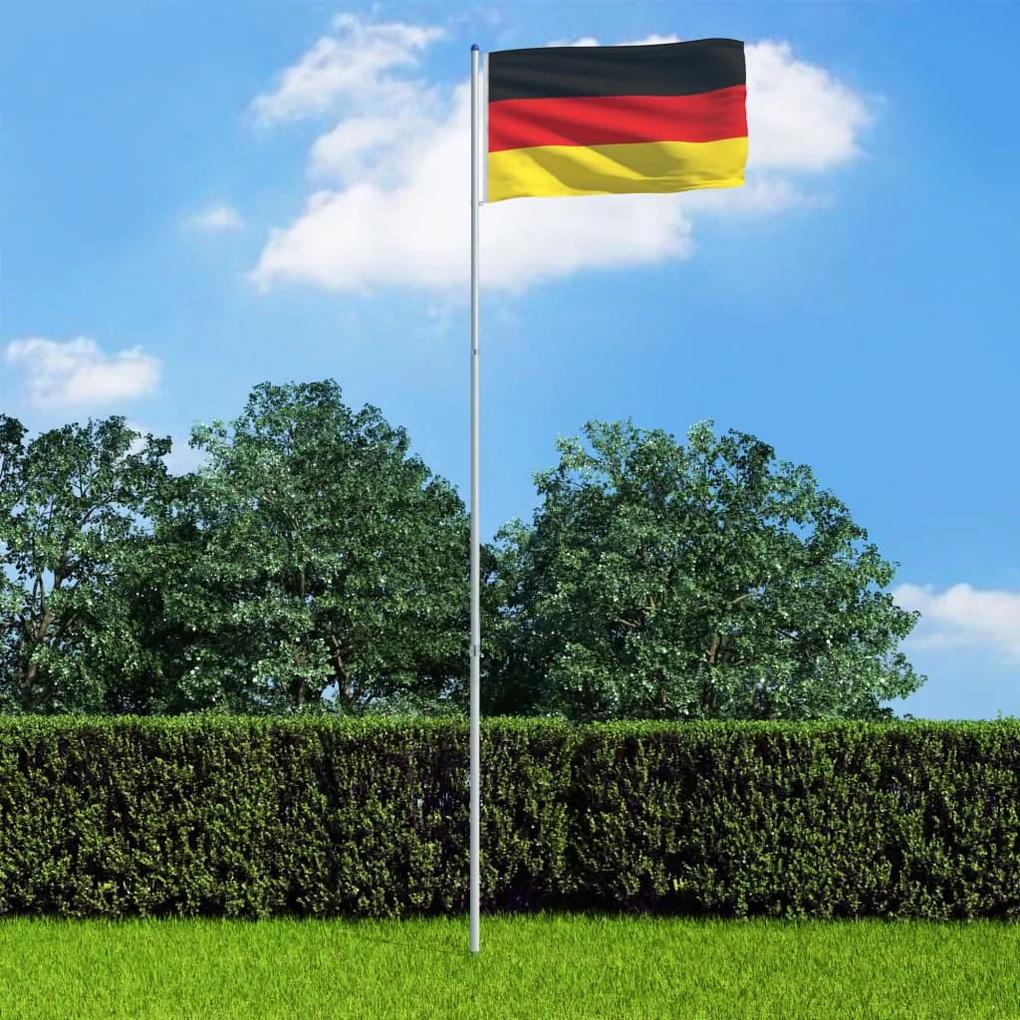 3053333 vidaXL Bandeira da Alemanha com mastro de alumínio 6 m