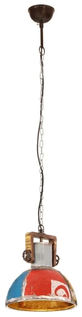 Candeeiro suspenso industrial redondo 25W 30 cm E27 multicor