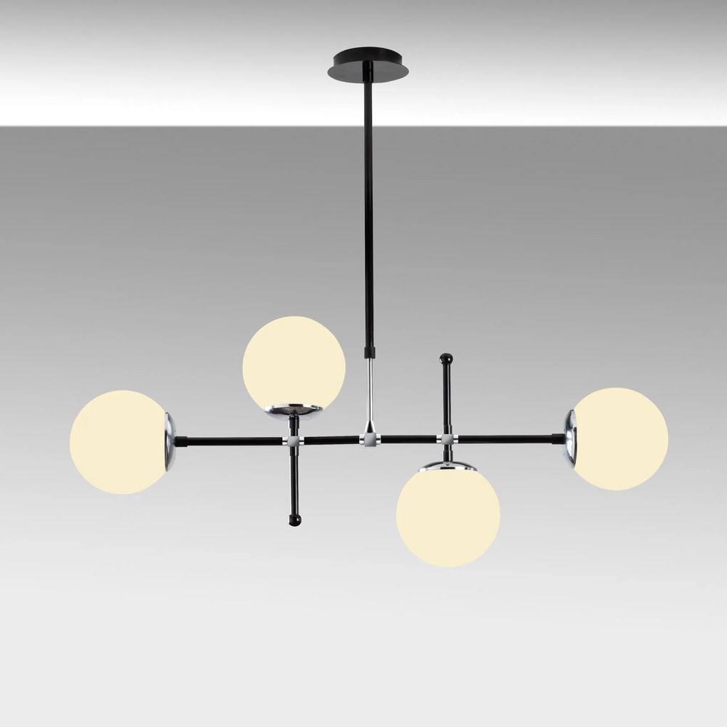 Chandelier My Legend – Preto e Branco – 90 x 15 cm