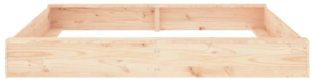 Caixa de areia quadrada com assentos madeira de pinho maciça