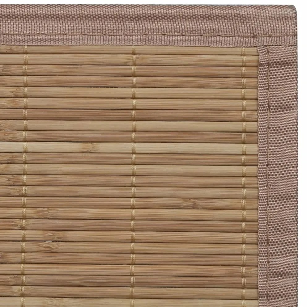 Tapete retangular bambu 150 x 200 cm castanho